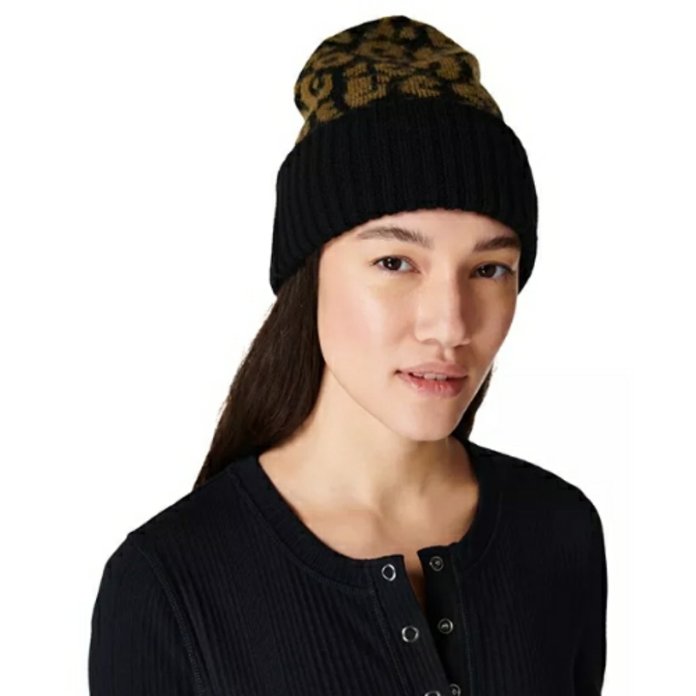 Sweaty Betty Animal Jacquard Beanie Leopard